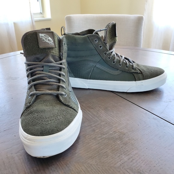 army green high top vans